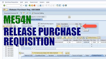 SAP Transaction ME54N - Release Purchase Requisition
