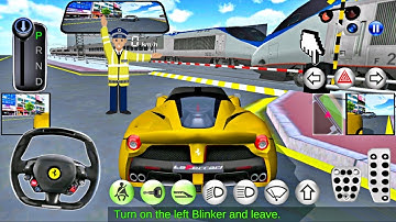Ferarri Car Driver vs Bullet Train Railway Station In 3D Driving Class - Android IOS Gameplay