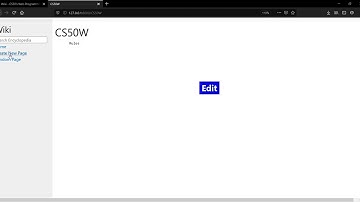 CS50W - Encyclopedia