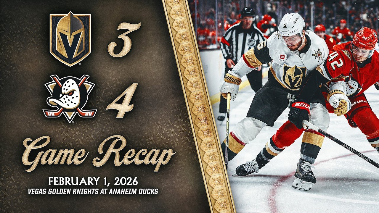 HIGHLIGHTS | Anaheim Ducks 4, Vegas Golden Knights 3 | Feb. 2, 2026 ...