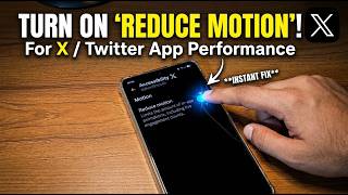 Reduce Motion on X Twitter App - How to Turn It on