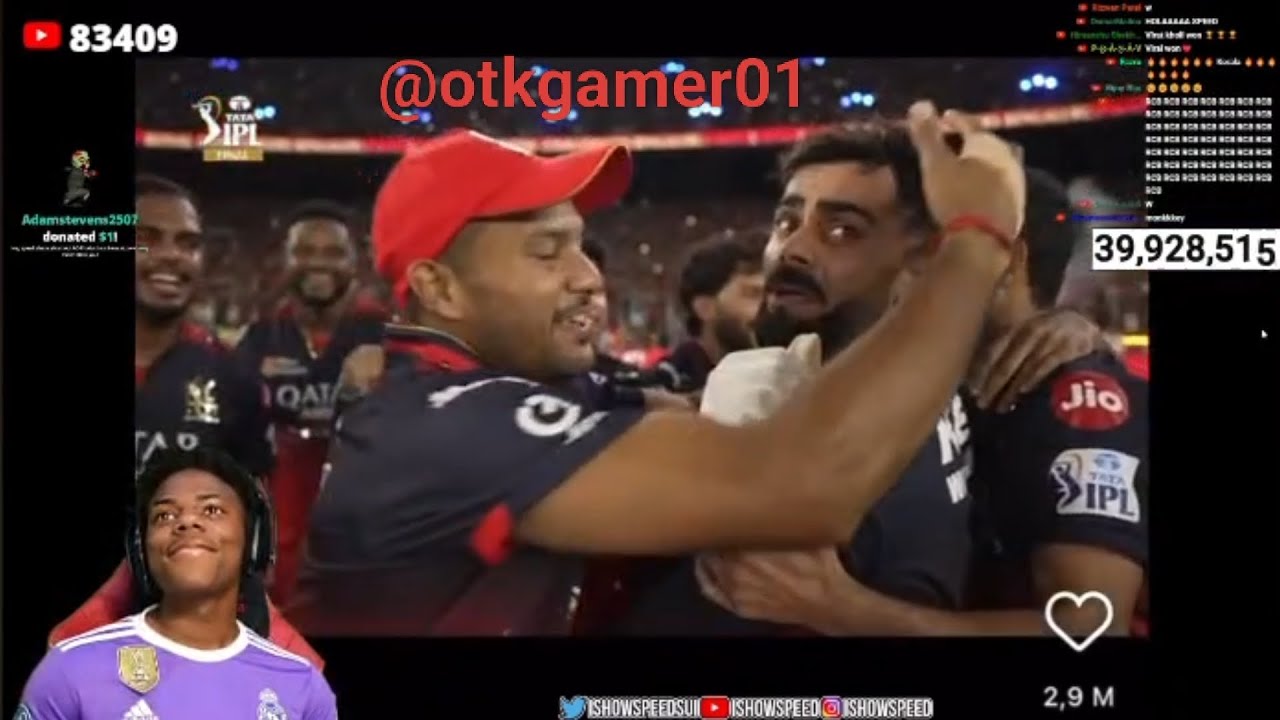 Ishowspeed reaction on RCB win the ipl title (Emotional)🥹