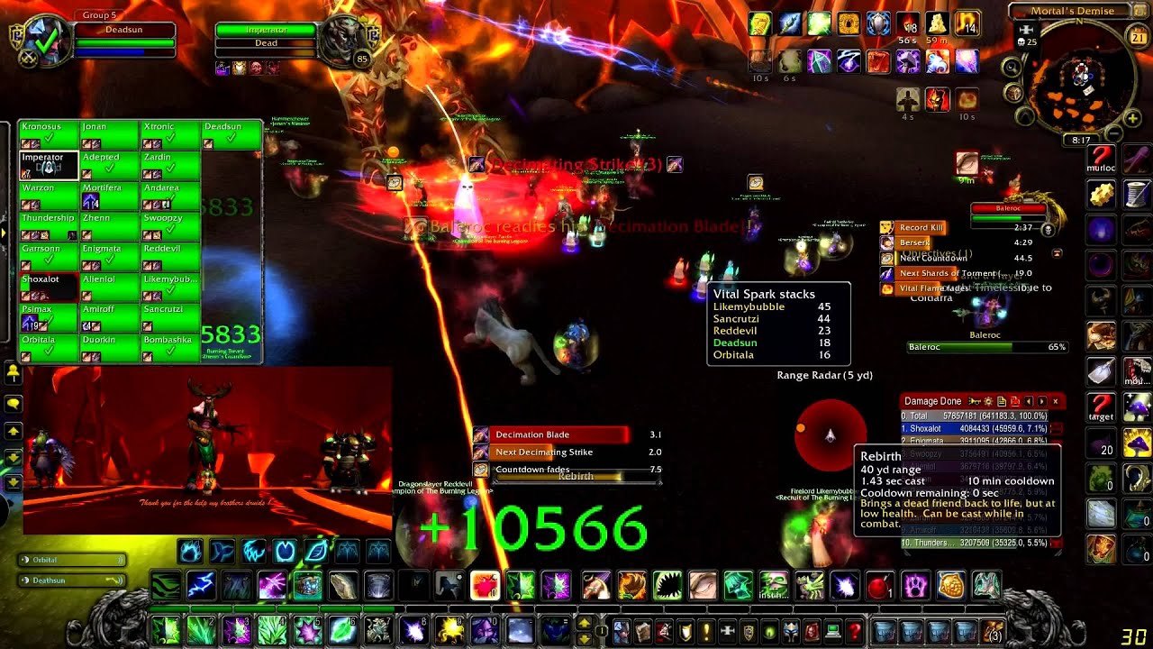 The Burning Legion vs Baleroc 25 HC (Molten WOW, realm Neltharion ...