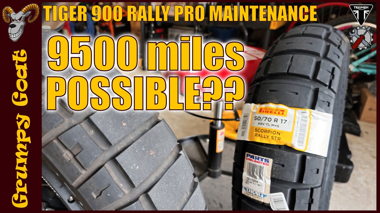 Shooting for 9500 miles on the rear Scorpion Rally STR. Meanwhile