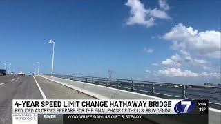 Hathaway Bridge speed limit reduced to 35 mph for construction