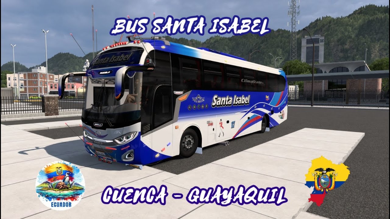 BUS SANTA ISABEL  CUENCA DESTINO GUAYAQUIL  EN MAPA ECUAPREMIUM
