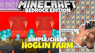 Minecraft Bedrock: Simple HOGLIN FARM! Infinite Food Farm! 1.20 Update Tutorial