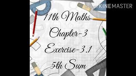 11th Maths|Chapter-3|Exercise-3.1|5th sum|Tamil