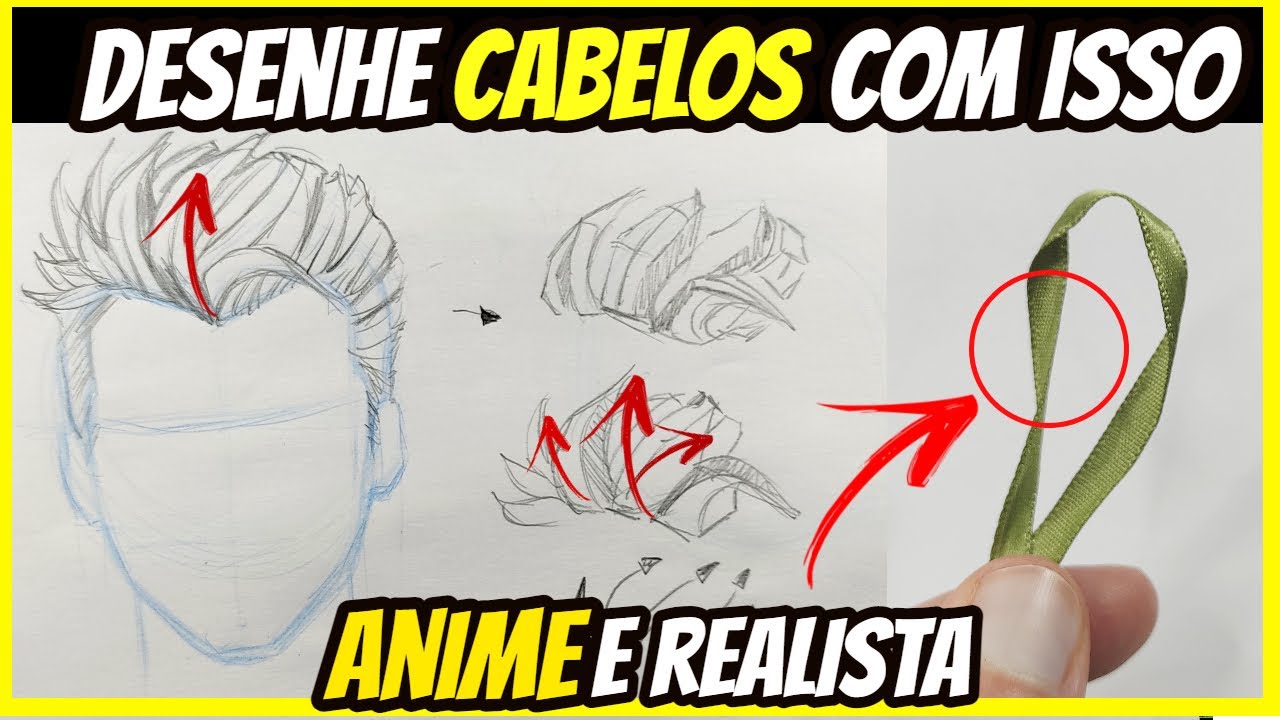 Como Desenhar Anime Como Desenhar Mangá Ideias Para Cabelos  Realistic hair  drawing, Realistic drawings, Drawing hair tutorial