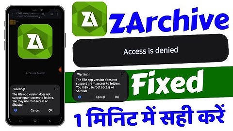ZArchiver Access Is Denied Android 15/14/13 | ZArchiver Data Obb File Problem | Access Is Denied Fix
