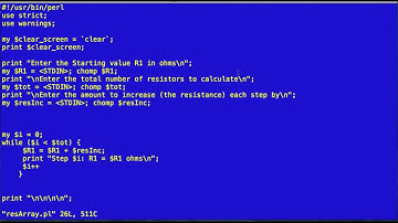 PERL while loop example