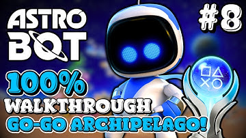 Astro Bot - 100% Walkthrough (Go-Go Archipelago!) ALL Bots, Puzzle Pieces and Secret Exit