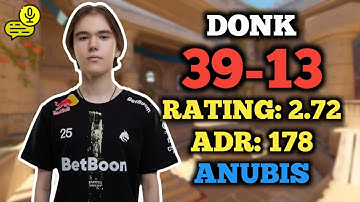 CS2 POV | DONK (39-13) FACEIT RANKED (ANUBIS) | VOICE COMMS
