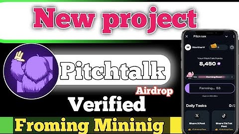 Pitchtalk Bot Telegram Airdrop | Telegram verified Project |New Teligarm bot 2024 |Pitchtalk New Bot