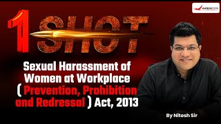 Sexual Harassment of Women at Workplace Act, 2013 One Shot | For Judiciary Exam 2026 | By Nitesh Sir