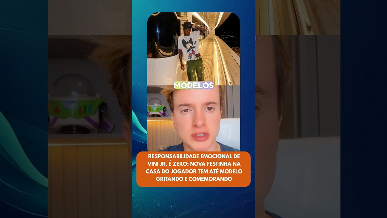 Responsabilidade emocional de Vini Jr. é zero: Nova festa na casa do jogador tem até model