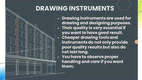 DRAFTING MATERIALS AND TOOLS/DRAWING INSTRUMENTS