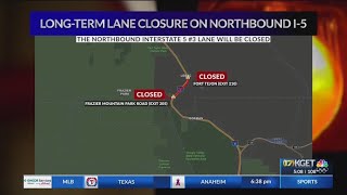 Long-term lane closure along I-5 near Lebec: Caltrans