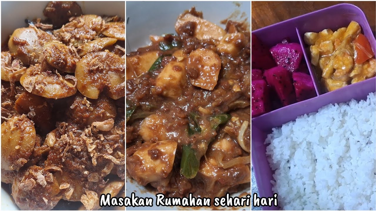 Masakan Rumahan,Bekal anak sekolah,semur jengkol,tumis udang tahu,tumis sosis kornet