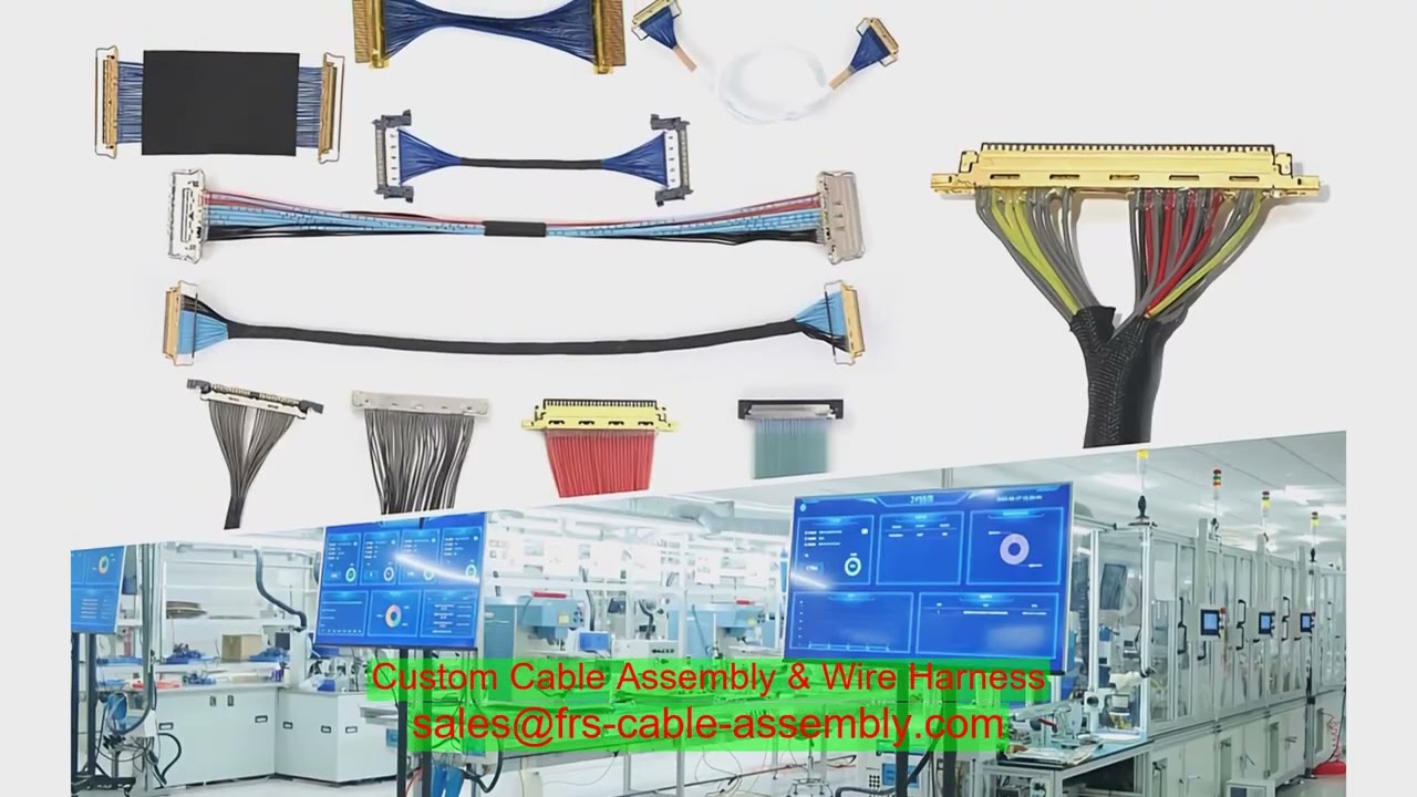 Mikro Koaksiyel LVDS Kablosu I-PEX 20496-R32T-40 IPEX IPEX 20533-030E Kablo Montaj Üreticisi