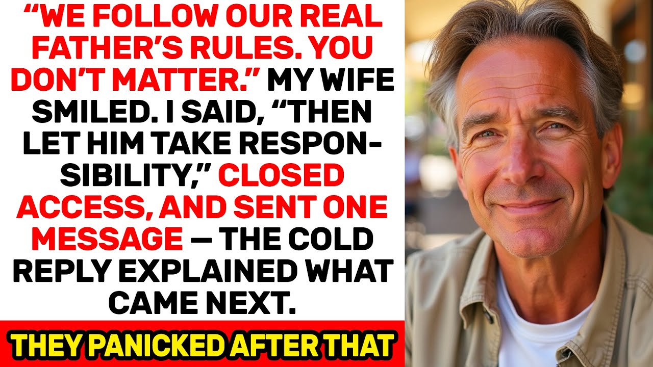 “Our Real Dad’s Rules,” My Stepson Said — My Wife Smiled And I Left
