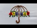 Hand Embroidery - Umbrella Embroidery - Embroidery For Babay Clothes - Beginners Embroidery - DIY