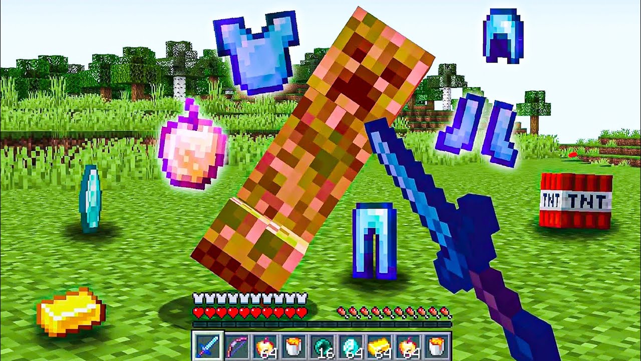 Minecraft But Every Hostile Mobs Drop OP ITEMS...