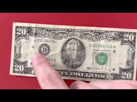 How Much Is A Very Circulated 1990 20 Dollar Bill Worth And A Cool Story