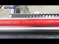 How to Print on the Orange Plastic Pipe by CYCJET CO2 Fly Laser Marking Machine Fly Laser Printer