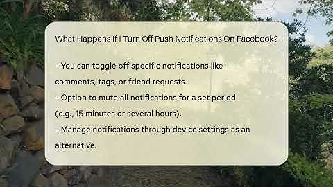 What Happens If I Turn Off Push Notifications On Facebook? - Everyday-Networking