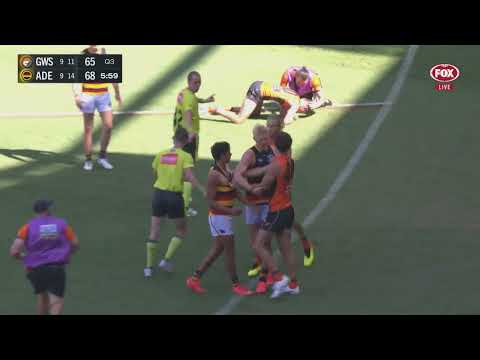 Shane McAdam Knocks out Jacob Wehr with a BRUTAL Blow || GWS Giants vs Adelaide Crows