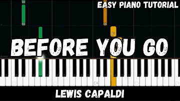 Lewis Capaldi - Before You Go (Easy Piano Tutorial)