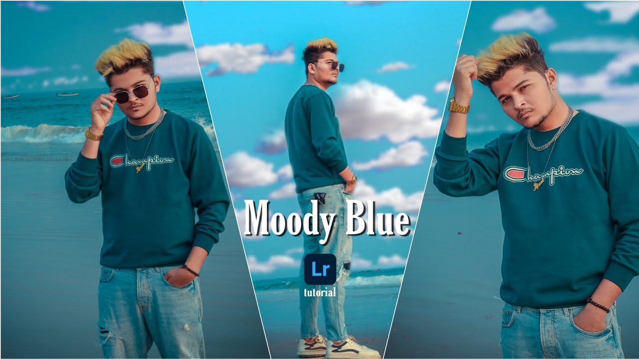 Lightroom Mobile moody blue tone colour grading tutorial - Azal editz