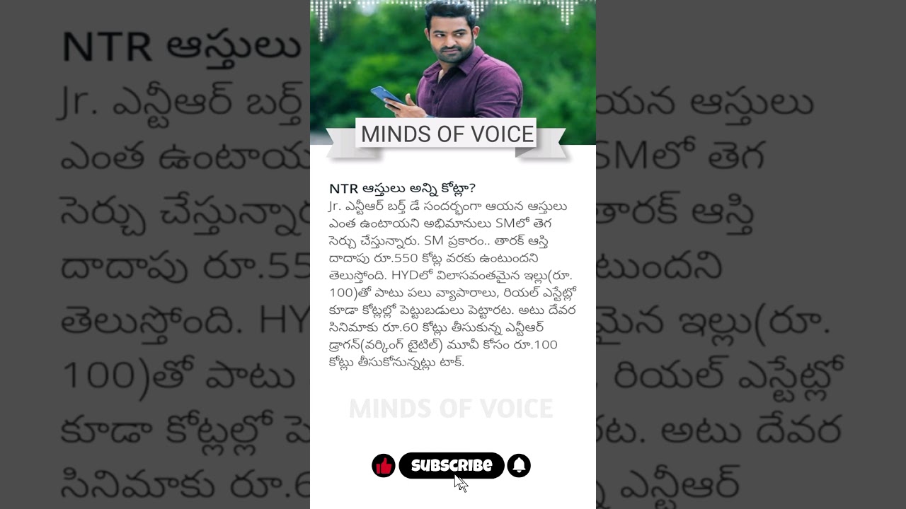 Rs.550 Cr? NTR's Massive Net Worth Revealed!