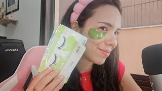 ASMR: COMPRINHAS DE FARMÁCIA DE MAKE & SKINCARE | SUSSURROS, TRIGGERS E MASCANDO CHICLETE