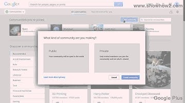 Google+ - How To Create A New Community