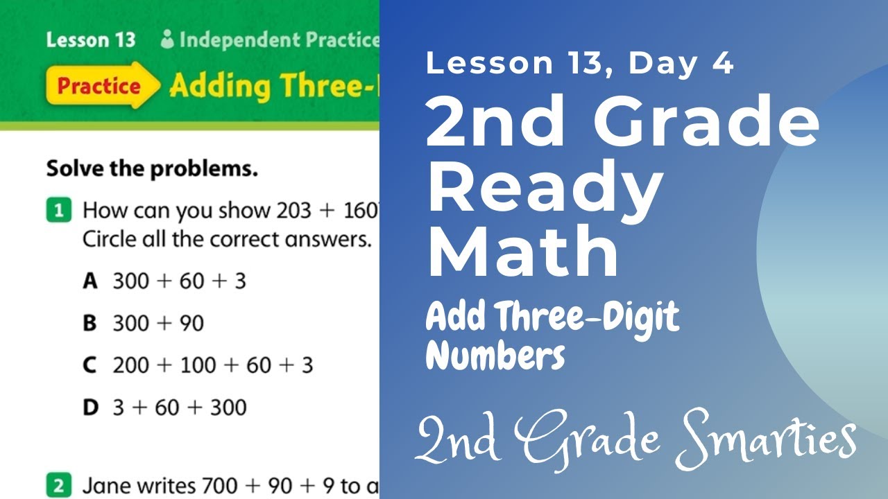 my homework lesson 7 add three digit numbers answer key