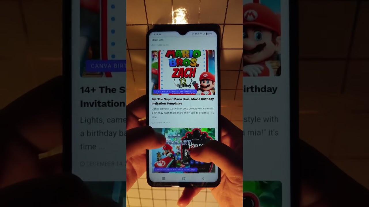 How to Make FREE Super Mario Birthday Invitations (EASY!)