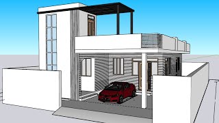 Simple House Design in Sketchup Tutorial | For Sketchup Beginners