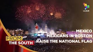 Mexican Community In Boston Raise The National Flag On The Eve Of The Independence Day