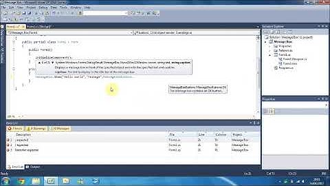 Visual C# | Message Box | Tutorial #1