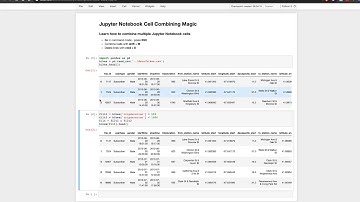 Jupyter Notebook Cell Combining Magic