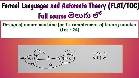 design of a Moore machine for generating 1