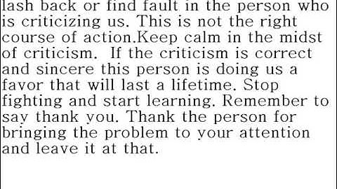 How to accept constructive criticism