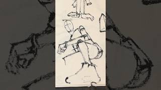 Drawing a Figure Looking Up in 3-Point Perspective #art #drawing #shorts