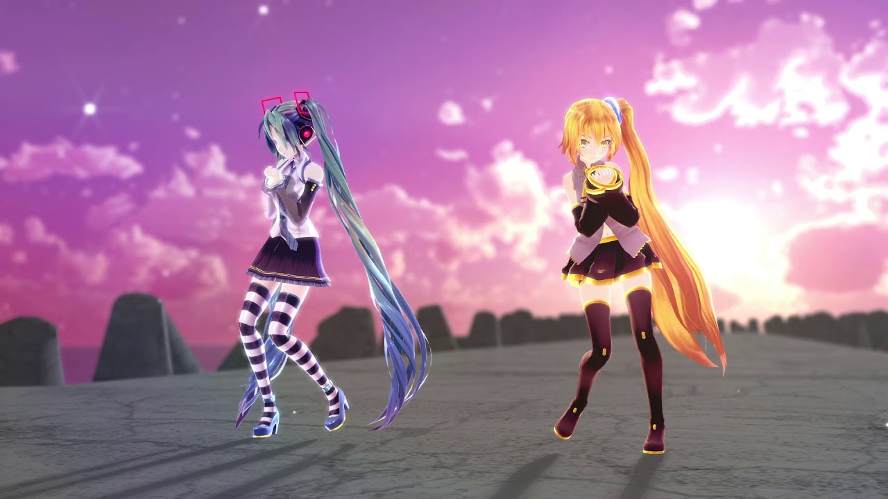MMD スイートマジック REM式初音ミク10th / Tda式改変亞北ネル・デフォ服 - YouTube