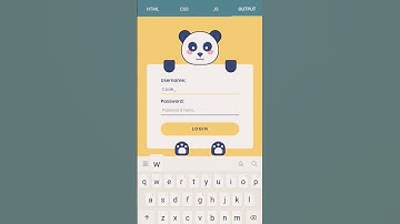 Log in Page with Panda Animation