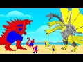 Evolution Of SPIDER GODZILLA EARTH vs Evolution Of MECHA KING GHIDORAH| Godzilla Cartoon Compilation