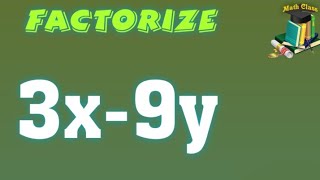 Factorize 3x-9y - Factorization