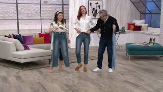 LOGO by Lori Goldstein Boyfriend 5-Pocket Jean w/ Side Panels on QVC screenshot 3